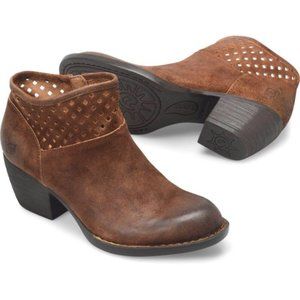 BORN Winema distressed suede leather ankle boots